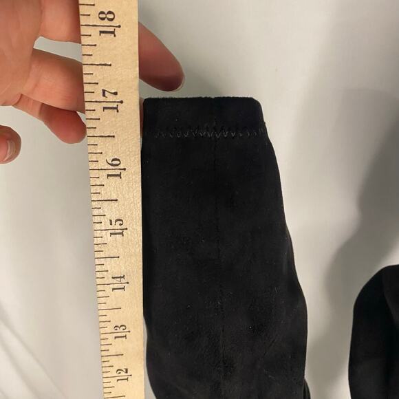 NEW BCBGeneration Black Knee High Heeled Boots Mario Faux Suede Slouchy Size 8 - Picture 4 of 14